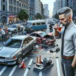 Hromadná srážka aut na silnici: jeden zraněný, řetězový efekt vyšetřují hasiči