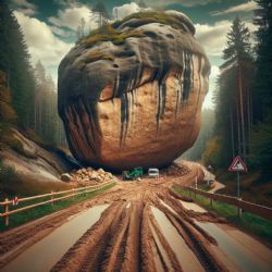 Nebezpečí pádu pískovcových balvanů ucpané silnice: Úzavřené spojení až do 28. ledna!