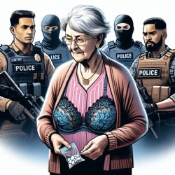 Starší žena pašovala drogy do vězení v podprsenku, poté skupina byla odhalena policií