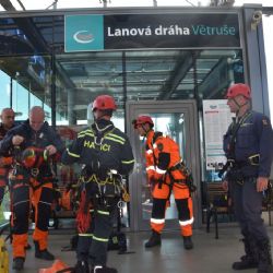 Výcvik lezců na lanovce v Ústí nad Labem