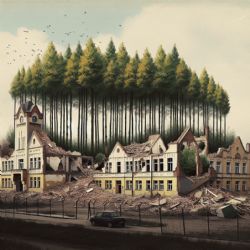 Opouštěná škola se mění v zelený les